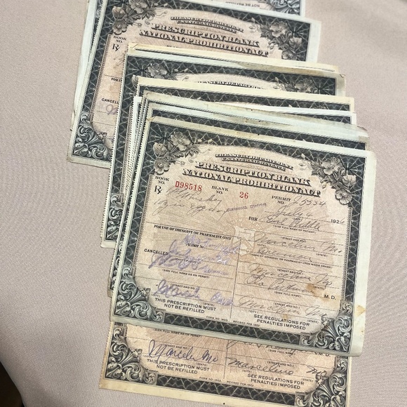 COPY - 1925 Prohibition Liquor Prescription Official Medicinal Whiskey License … - Picture 2 of 5